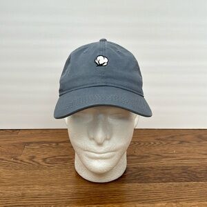 Cotton Logo Adjustable Hat Cap in Slate Blue